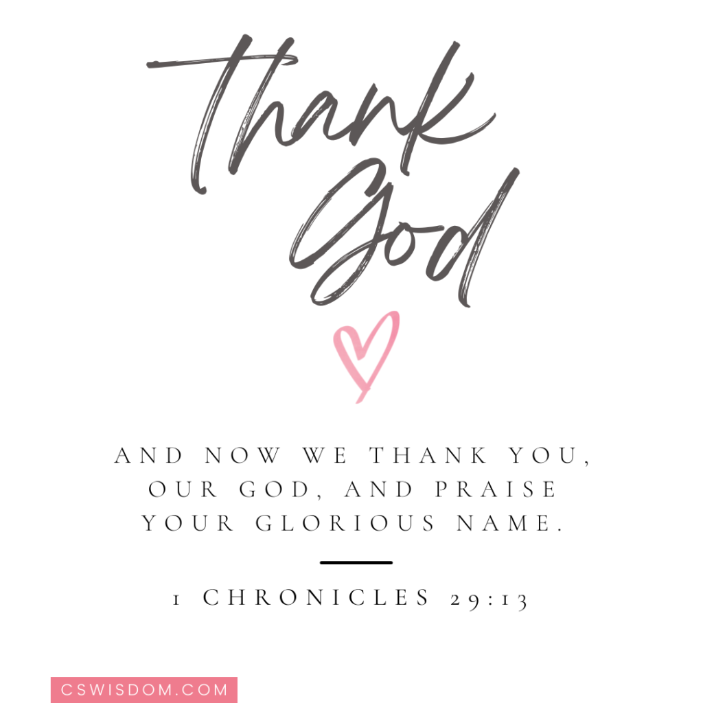 Thank God for His Glorious Name - 1 Chronicles 19:13