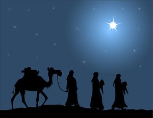 3 Wise Men Follows the Star of Bethlehem