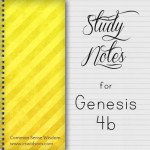 Study Notes - Genesis 4b