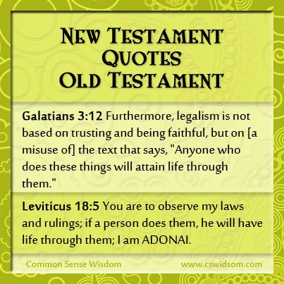 New Testament Quotes Old Testament Part 5