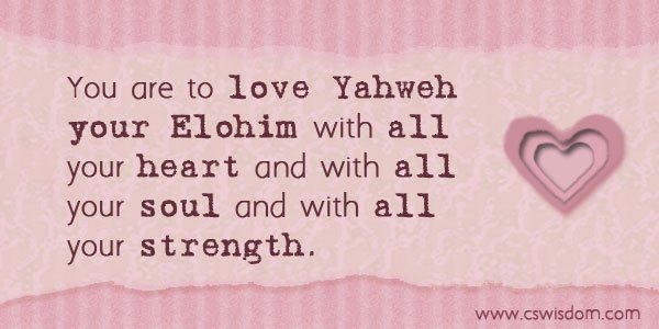 Love God with all your heart