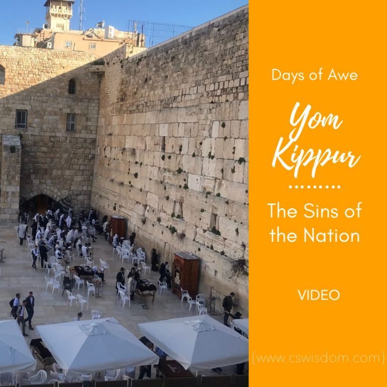 Yom Kippur, the Day of Atonement, calls Us to Repent Now for Ourselves and the Sins of the Nation Before We are Brought to Destruction