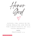 I Honor You God with My Wealth – Proverbs-3:9