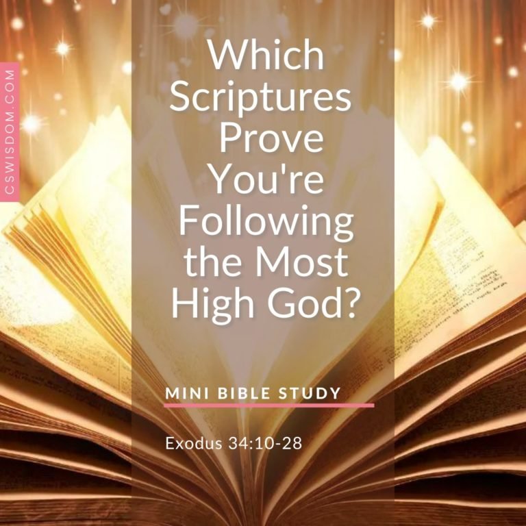 Which Scriptures in the Bible Can You Use to Prove You're Following the Most High God?