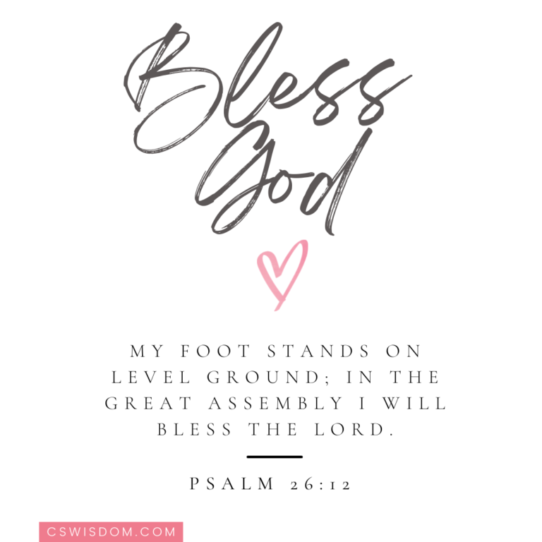 I Will Bless YHWH in the Great Assembly – Psalm 26:12