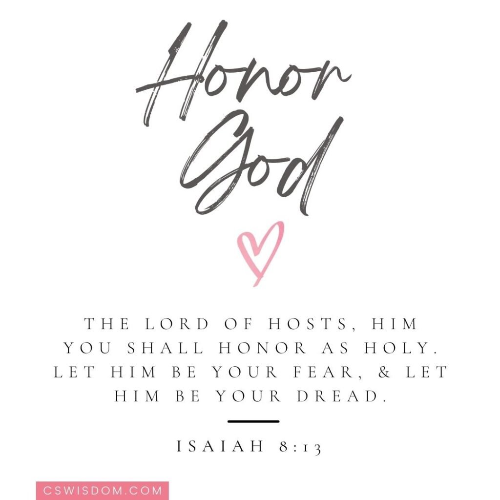 Honor God as Holy – Isaiah 8:13