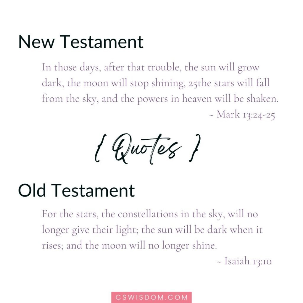 Mark 13:24-25 Quotes Isaiah 13:10