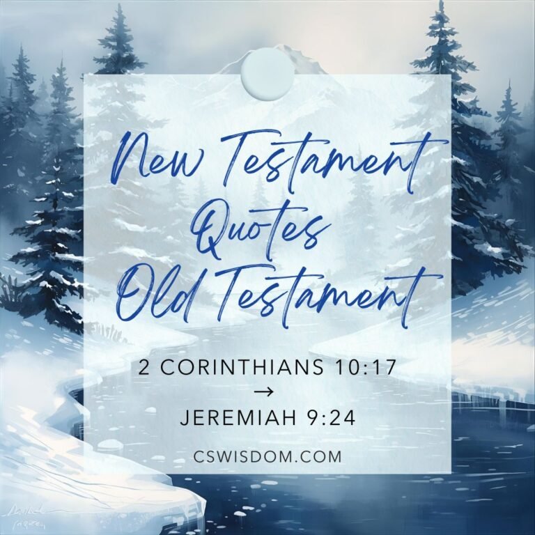 2 Corinthians 10:17 Quotes Jeremiah 9:24 New Testament Quotes Old Testament