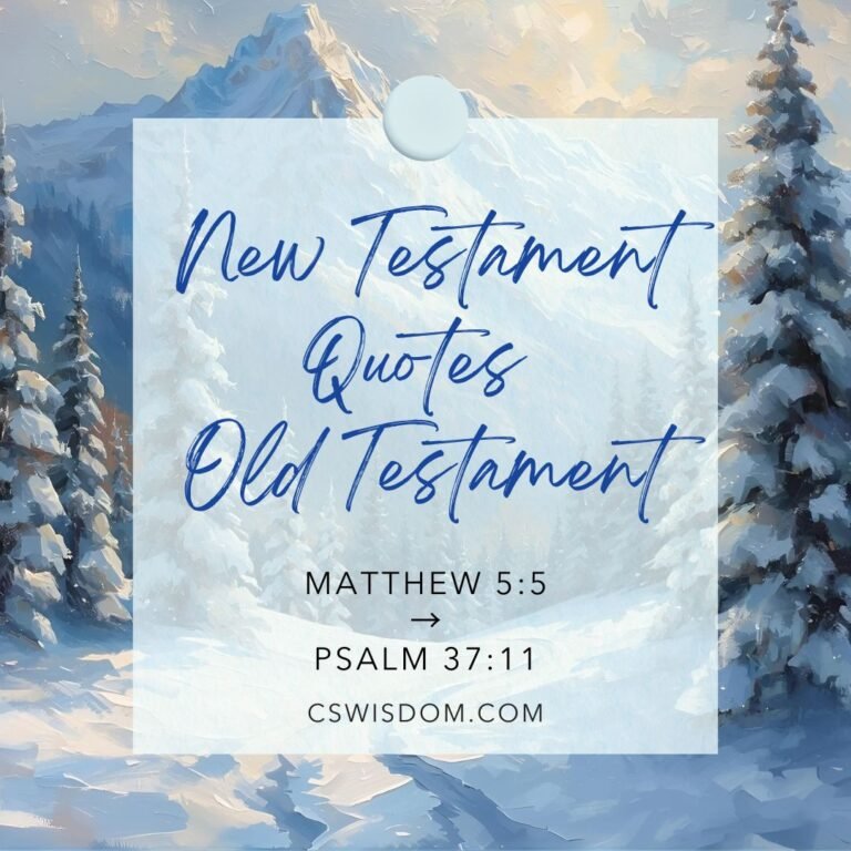 Matthew 5:5 Quotes Psalm 37:11 New Testament Quotes the Old Testament