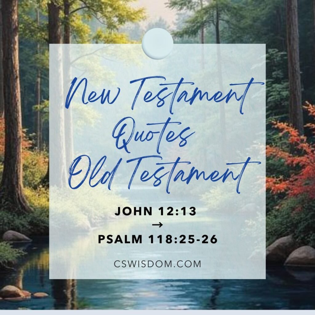 John 12:13 Quotes Psalm 118:25-26